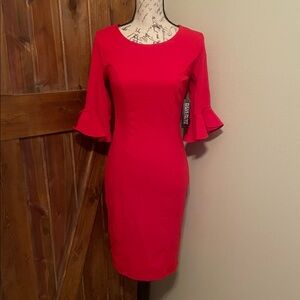 NWT New York & Company Vibrant Red Dress